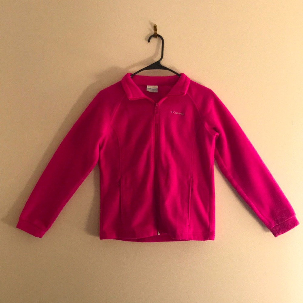 Child Size Large pink Columbia fleece